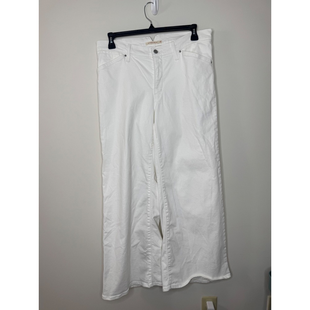 Levis 318 Shaping Wide Leg Jeans White Denim W33 L32 High Rise
